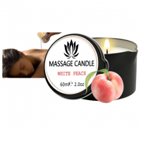 Massage Candle White Peach - Αρωματικό Κερί Μασάζ Λευκό Ροδάκινο 60ml